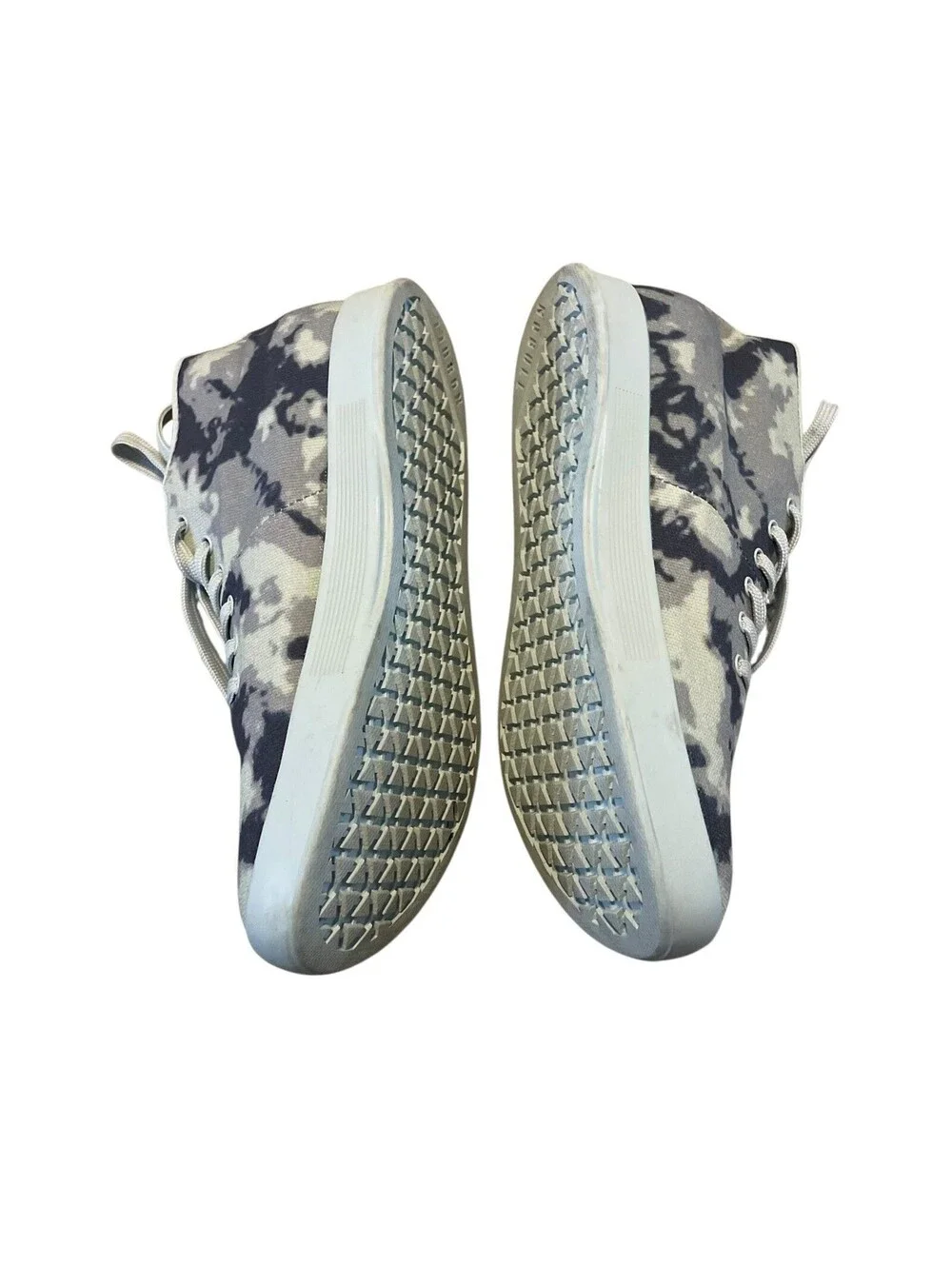 NOBULL High Top Trainer Shoes Womens Size 7.5 Blue Gray Tie Dye Canvas Athletic